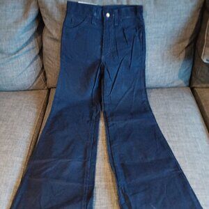 Vintage Lee Kids Corduroy Wide Leg Pants 1970s Deadstock